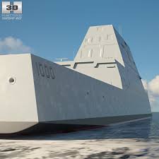 Cartoon model ddg zumwalt : Uss Zumwalt 3d Model Ship On Hum3d