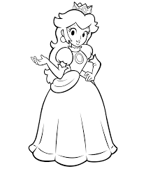 Coloring pages of princess peach and daisy. Princess Daisy And Peach Coloring Pages Coloring Home