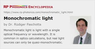 monochromatic light explained by rp