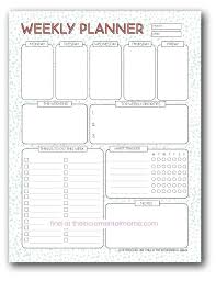 free cute weekly planner printable to