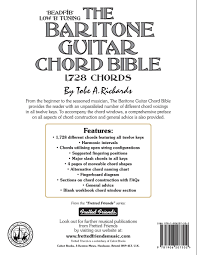 Amazon Com The Baritone Guitar Chord Bible Low B Tuning