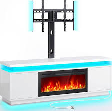 Rolanstar Fireplace Tv Stand With Led