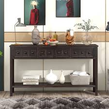wood console table rustic style