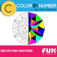 Multiplying Fractions Color By Number