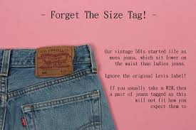 Our Vintage Levis 501s Size Guide For Gals Blue Rinse