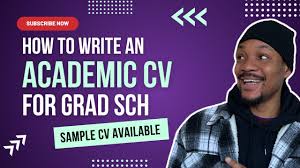 how to write an academic cv resume for