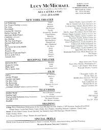 Musical Theatre Resume Template Word Theater Samples Free