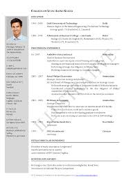 Curriculum Vitae Resume Sample Nguonhangthoitrang Net