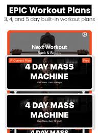 Muscle Building Workout Plan On The App