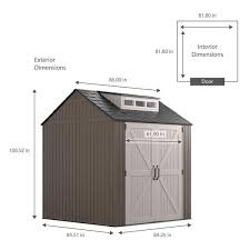 rubbermaid 7 ft x 7 ft storage shed