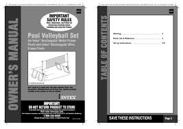 pool volleyball set intex pdf
