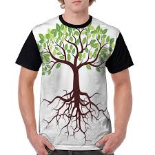 Nicokee 3d Print T Shirt Tree Root Grow Life Leaf Nature