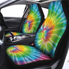Swirl Tie Dye Print Car Seat Covers Set