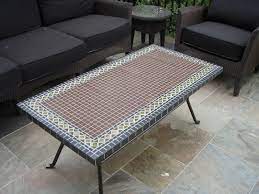 Brown Mosaic Coffee Table Mosaic And
