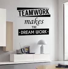 Teachers call it cheating students call it team wor k. Amazon Com Teamwork Quotes Wall Vinyl Decal Inspiration Quote Teamwork Makes The Dream Work Motivation Words Sticker For Home Office Vinyl Decal Decor Tools Home Improvement
