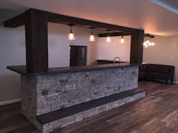 incredible basement bar design with