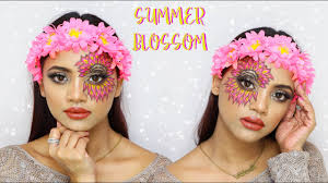 summer blossom creative makeup tutorial