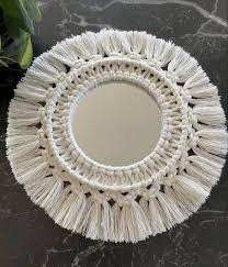 White Glass Handmade Cotton Macrame