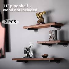 2pcs industrial wall mounted iron pipe