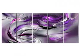 Canvas Wall Art Purple Gale Abstract