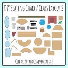Color Seating Charts Classroom Layout Planning Diy Build Your Own Clip Art