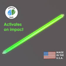 green 15 inch light sticks activate on