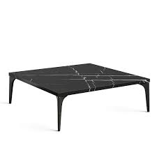 Black Marble Square Coffee Table