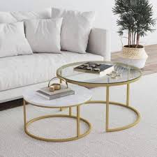 Coffee Table Set 2 Pcs 32 In Faux