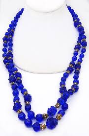 Miriam Haskell Cobalt Blue Bead