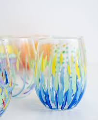 Diy Painted Wine Glasses From The