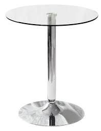 glass top chrome bistro table