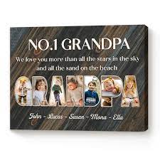 no 1 grandpa personalized photo gift