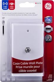 Ge Coax Cable Wall Plate White