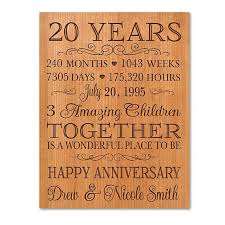Though your efforts we could. Buy Personalized 20th Anniversary Wall Plaque By Lifesong Milestones On Opensky 20th Wedding Anniversary Gifts 20th Anniversary Gifts 20 Year Anniversary Gifts