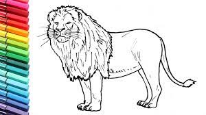 Find drawing ideas and learn to draw wild animals, pets, sea life, birds, dragons, and more. How To Draw A Lion Learning Wild Animals Color Pages For Kids Learning Colors With Animals Youtube