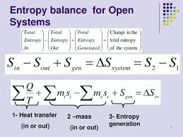 Ppt Entropy Balance For Open Systems