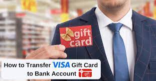transfer visa gift card to bank account