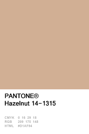 Pantone 2017 Hazelnut In 2019 Pantone Pantone Colour