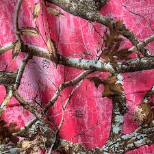 David Textiles Realtree Pink Camouflage Cotton Fabric By The Yard