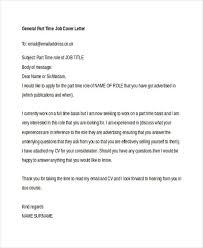 11 Part Time Job Cover Letter Templates Free Sample Example