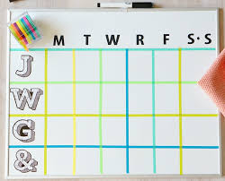 She has a blog devoted to conquering your. Diy Dry Erase Board Weekly Family Activity Planner Forks And Folly