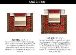 What Size Rug Under A King Bed Layout