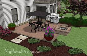 Diy Square Patio Design With Fire Pit