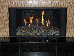 Yellow Fireplace Glass And Fire Pit