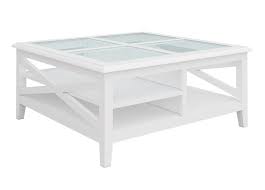 Wooden Square Coffee Table White With