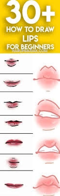 30 how to draw lips for beginners