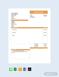 Free Simple Service Invoice Template Pdf Word Excel