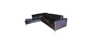 Corner Sofa In Dark Brown Textured