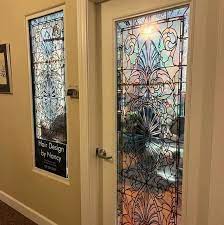 Door Wall Sticker Stained Glass With