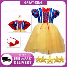 Great King New Cosplay Snow White Princess Dress With Red Cape And Bow Kid Girl Dresses Halloween Party Cosplay Children Clothing Christmas Costume